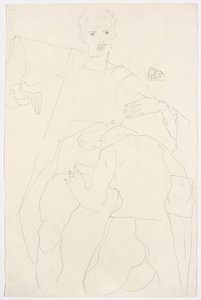 Erotická scéna od Egon Schiele