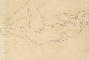 Ženský akt s rukama za hlavou, 1914 od Egon Schiele