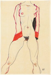 ženské torzo; Weiblicher Torso, 1913 od Egon Schiele