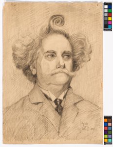 Portrét muže s chocholkou od Egon Schiele