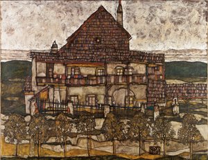 Dům s šindelovou střechou Starý dům II, 1911 od Egon Schiele