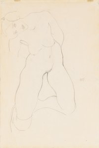 Klečící ženský akt, 1912 od Egon Schiele