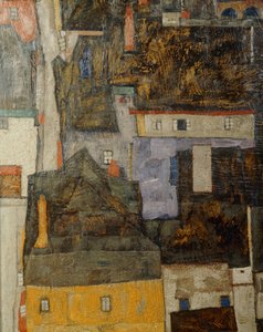 Krumau a der Moldau Krumau na Vltavě, Česká republika ... (olej na plátně) od Egon Schiele