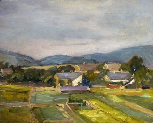 Krajina v severním Rakousku, 1907 od Egon Schiele