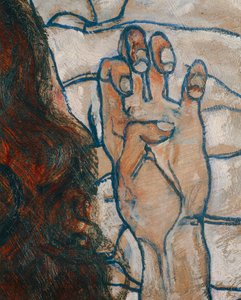 Liegende Frau (malba na plátně) od Egon Schiele