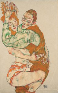 Milování, 1915 od Egon Schiele