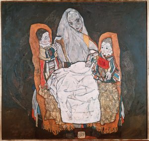 Matka se svými dvěma dětmi, III od Egon Schiele