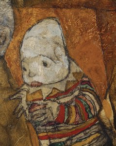 Matka se dvěma dětmi (olej na plátně) od Egon Schiele