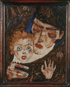 Mutter und Kind II, Matka a dítě. II ... od Egon Schiele