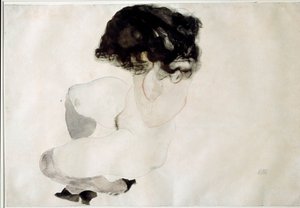 Nahý dřep. Kresba Egona Schieleho od Egon Schiele