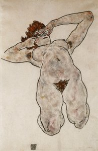 Akt vleže; Ležící akt, 1917