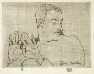 Portrét Arthura Roesslera od Egon Schiele