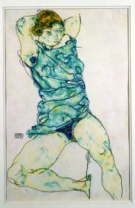 Ležící dívka od Egon Schiele