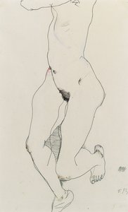 Běžící žena, 1913 od Egon Schiele