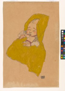 Säugling im Wickelpolster od Egon Schiele
