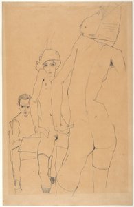Schiele s Nude Model before the Mirror, 1910