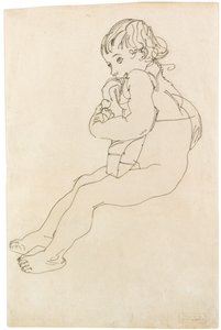 Sedící dítě, 1916 od Egon Schiele