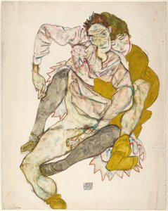Sedící pár, 1915 od Egon Schiele