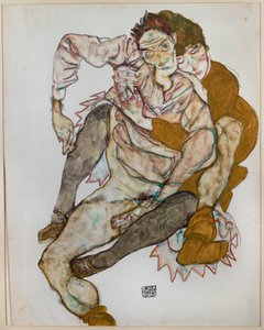 Sedící pár od Egon Schiele