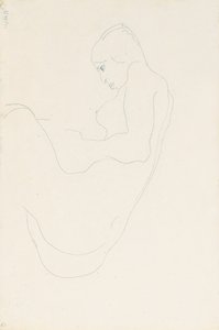 Sedící akt, 1912 od Egon Schiele