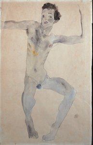 Autoportrét, 1911 od Egon Schiele