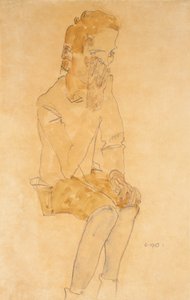 Sedící chlapec, 1910 od Egon Schiele