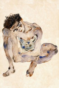 Squatting od Egon Schiele