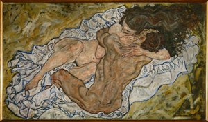Umarmung (olej na plátně) od Egon Schiele