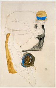 Dvě ležící postavy od Egon Schiele