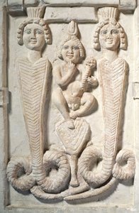 Harpocrates on Lotus, Koptština (vápenec) od Egyptian