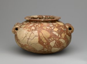 Nádoba s trubkovými držadly, cca 3600-3000 př.nl (brekcie) od Egyptian