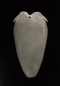 Paleta se dvěma ptáky, pozdní období Naqada II až rané období Naqada III (3500-3050 př.nl) z Edfu, provincie Asuán (břidlice) od Egyptian