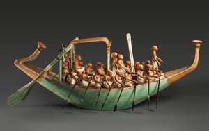 Model pádlovacího člunu, Říše středu od Egyptian 12th Dynasty