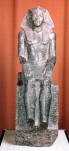 Socha Amenemhat III (dioritová rula)