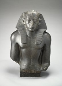 Mužská hlava a trup sedící sochy krále Sesostris III? Egypta od Egyptian 13th Dynasty