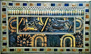 Truhla z Tutanchamonovy hrobky, Nová říše (dřevo, bronz, slonovina a barevná glazura) od Egyptian 18th Dynasty