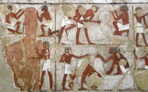 Egyptský starověk: obraz zdobící hrobku Rekhmire (TT100), vezíra z 18. dynastie od Egyptian 18th Dynasty