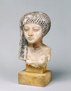 Hlava princezny z Amarny, cca 1353-37 př. n. l. (vápenec) od Egyptian 18th Dynasty