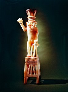 Leomorfní váza na toaletní vodu z Tutanchamonovy hrobky, Nová říše (alabastr) od Egyptian 18th Dynasty