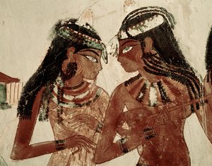 Hudebníci na hostině (nástěnná malba) od Egyptian 18th Dynasty