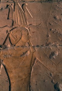 Malovaný reliéf, Hatšepsutin pohřební chrám, Deir el-Bahri, thébská nekropole (Seznam světového dědictví UNESCO) od Egyptian 18th Dynasty