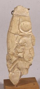 Reliéfní fragment zobrazující Nefertiti, z Tell el-Amarna, Nová říše (vápenec) od Egyptian 18th Dynasty