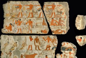 Scéna v bažinách na Nilu ... od Egyptian 18th Dynasty