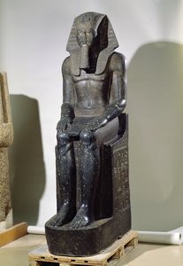 Socha Amenophis III (asi 1391-1353 př.nl) z Tanis, Nová říše (diorit)