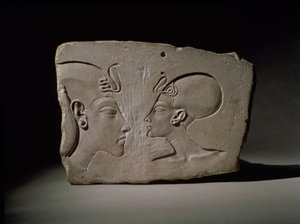 Wilbourova plaketa, z moderní Amarna, New Kingdom (vápenec)