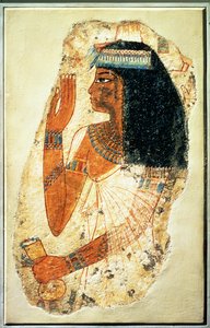 Žena Tjepu, z Théb, Hrobka 181, Nová říše (malovaná omítka) od Egyptian 18th Dynasty