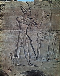 Thutmose III, reliéf, Amonův chrám, chrámový komplex v Karnaku (Seznam světového dědictví UNESCO) od Egyptian 18th Dynasty