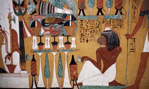 Nástěnná malba, hrobka Sennedjem, Údolí králů, Luxor, Théby (světové dědictví UNESCO) od Egyptian 18th Dynasty