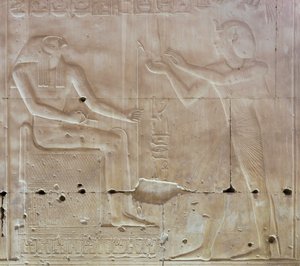Basreliéf, chrám Seti I, Abydos, Egypt od Egyptian 19th Dynasty