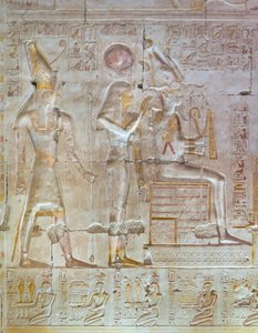 Värillinen kohokuvio, Seti I:n temppeli, Abydos, Egypti od Egyptian 19th Dynasty
